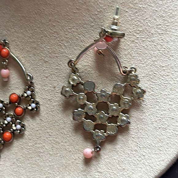 Floral Beaded Chandelier Earrings! - Picture 9 of 11